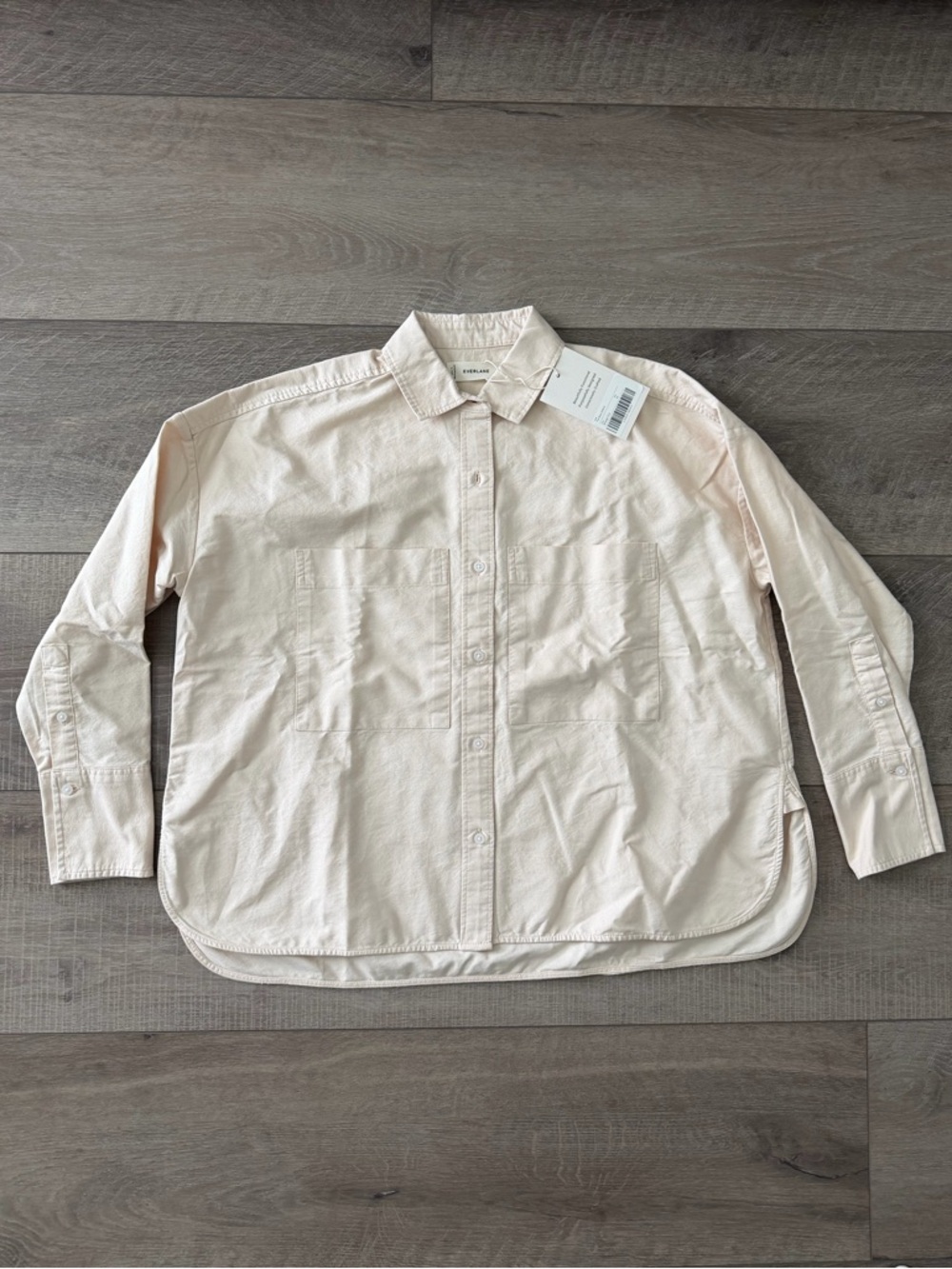 NWT Everlane The Boxy Oxford XS Whisper Pink - Picture 7 of 12